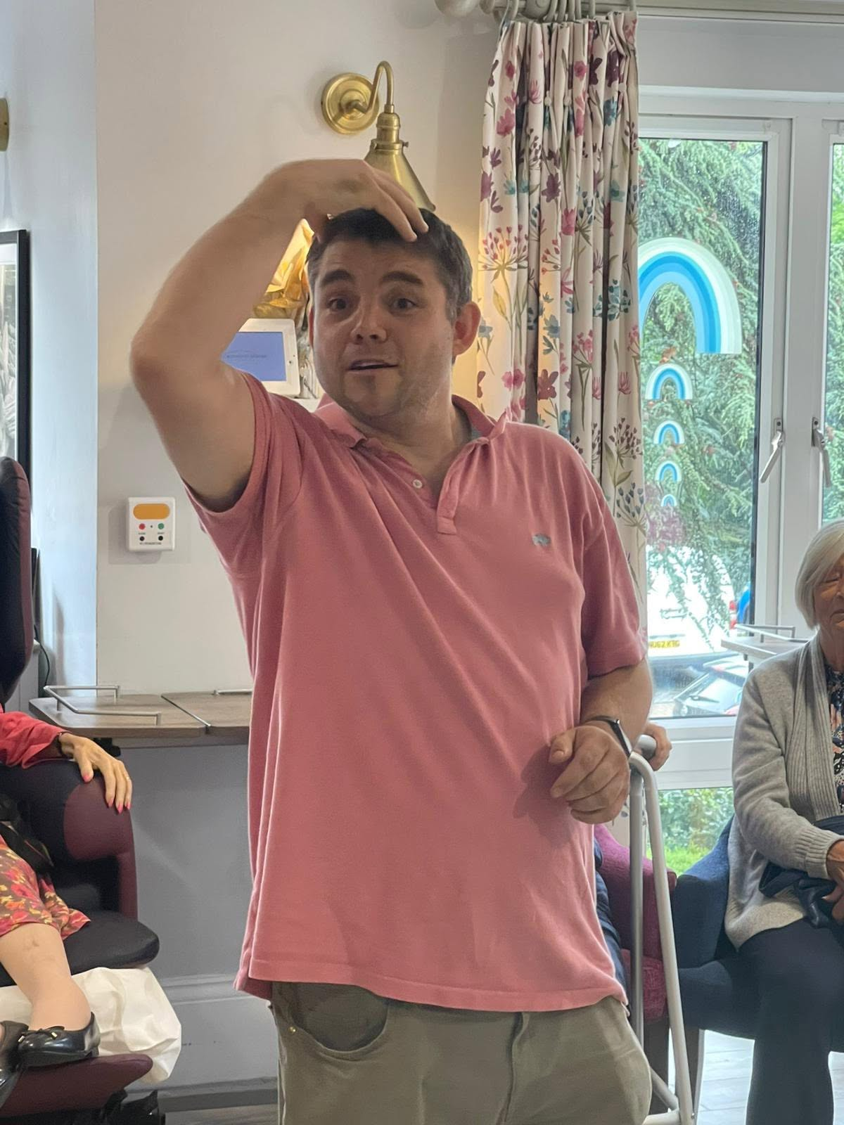 Alex telling a story during a Memory Club session